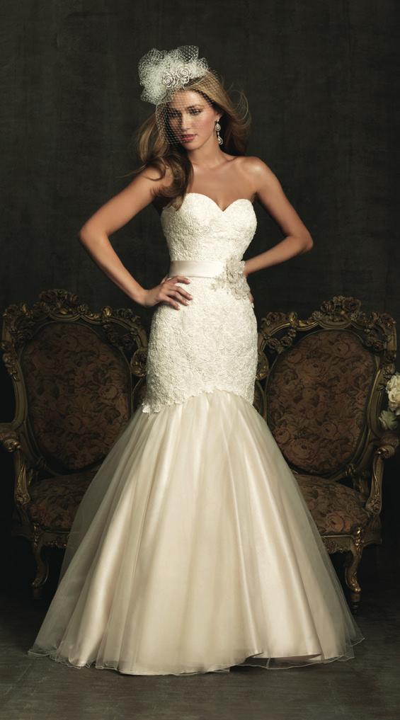 STYLE: 8920 DESCRIPTION: A fabulous fit and flare gown made of lace and tulle.