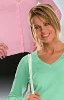 02 Women s V-Neck Jumper Hanes 6810 86 % cotton, 13 % polyamide, 1 % elastane, smooth knit