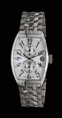 11 11a 12 11* A Stainless Steel Ref. 5850 Master Banker Three Time Zone Wristwatch, Franck Muller, purchased in October of 2009, No. 2300, 45.00 x 32.