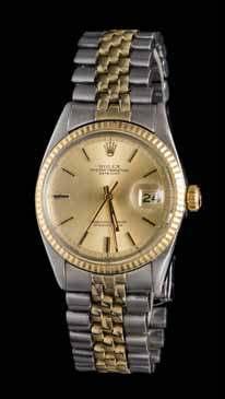 73 72 72* A Stainless Steel and 14 Karat Yellow Gold Ref. 1601 Datejust Wristwatch, Rolex, Circa 1965, 36.