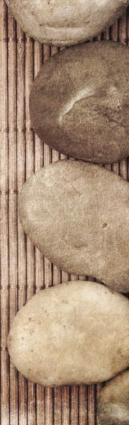 STONE THERAPY The ancient healing art of stone massage induces both physical & spiritual balancing of the body.