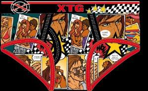 tattooing the XTG logo with a broken heart on her backside.