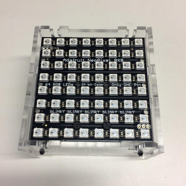 Put the pixel guard in place on top of the neopixel grid.