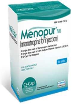 Medications for Ovulation Induction FSH Medications: Menopur (75iu) SUPPLIES: Alcohol wipes, gauze pad, 3cc syringe, Q-Cap(s), 27g or 30g ½ inch needle, medication and diluent, sharps container. 1.
