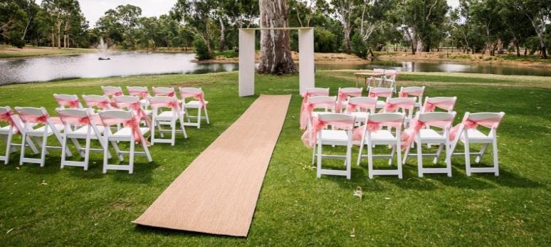 hay bale seats 1 seagrass aisle runner Optional giant LOVE sign $1000 $250 Lobethal Church Door Archway Ceremony