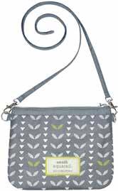 99 leaf print pouch bag This zippy pouch is such a useful little item, slim and discreet with three zipped compartments to keep you organised.
