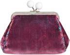 vintage styling on these velvet Lara purses is elegant and chic in a beautiful range of