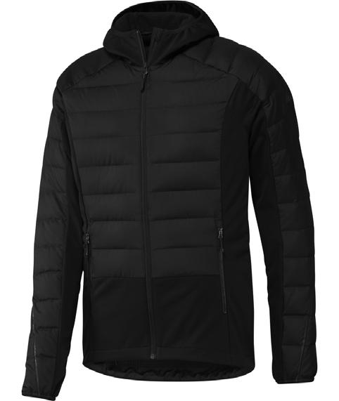 jackets Reachout Fleece Jacket 100% Polyester Polarfleece Zippered chest and two hand pockets Adjustable waist hem Elastic cuffs for best fit Size: XS 3XL Hybrid Down Jacket 600 fillpower