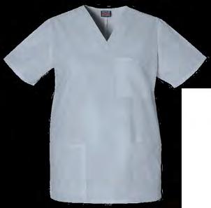 4777 Unisex V-Neck Tunic A dolman sleeve, V-Neck Unisex tunic has a chest pocket with a pencil slot. Cent back length 27.
