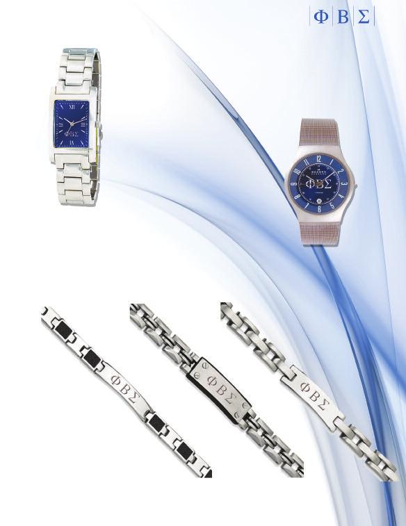 Watches and Bracelets WT01 Silver-tone Bracelet Watch with Imprinted Blue Dial featuring Roman numeral markers WT02 Titanium Bracelet Watch with Imprinted Blue Dial featuring