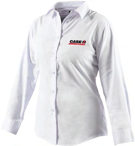 n 5 White CAS6450 Women s Oxford Weave Shirt Inverted pleat in back for ease of