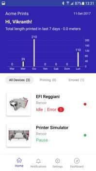 EFI Smart Cloud for industrial textile EFI GO!