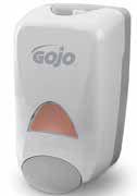 5 1250 ml 5150-06, 5155-06, 5158-06 5250-06, 5255-06 5164-03 5264-02 GOJO E2 Foam Sanitizing Soap A one-step foaming handwashing and sanitizing soap for the food processing industry.