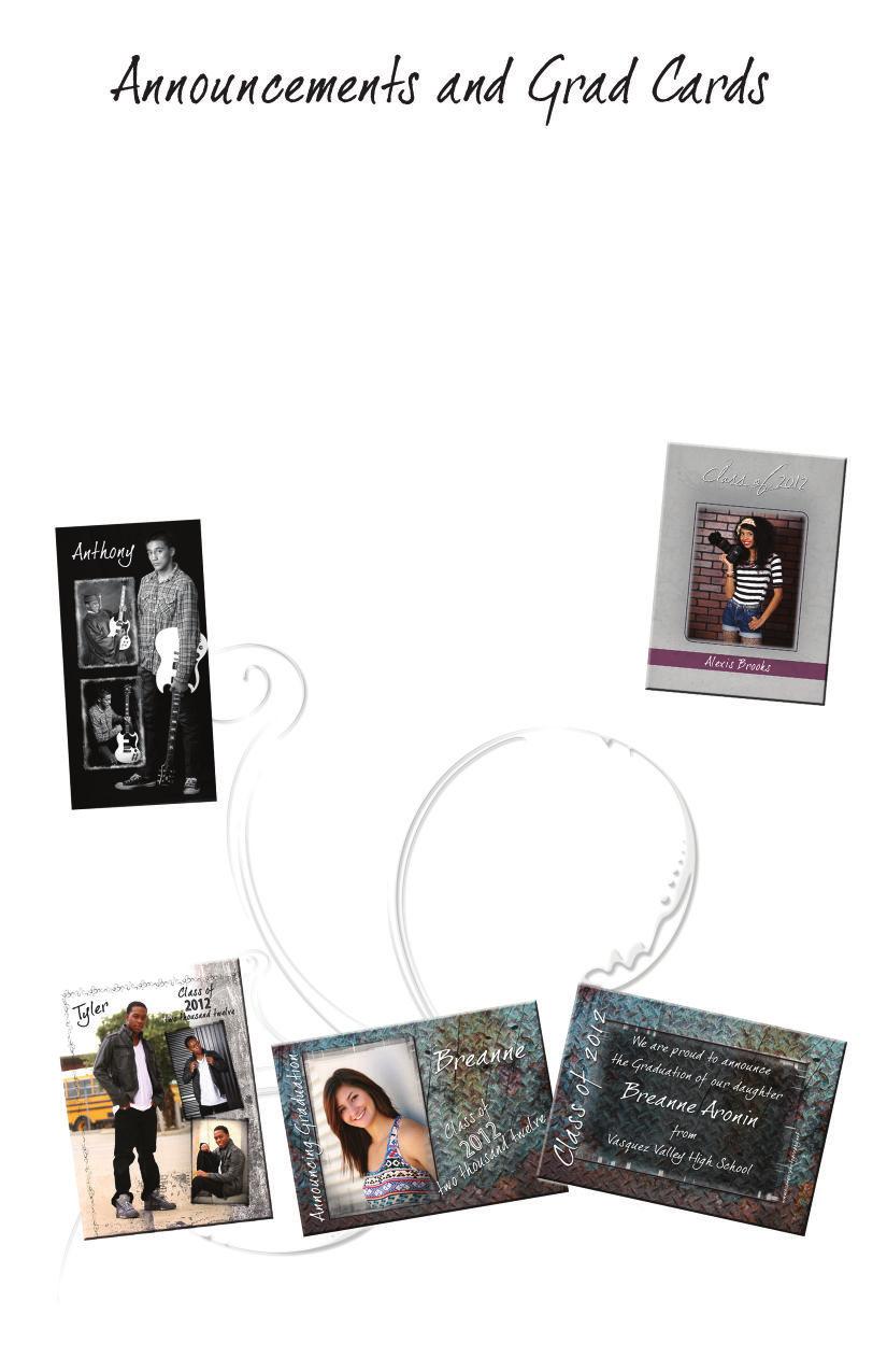 4X8 PICTURE ANNOUNCEMENTS (Single Sided) 25-4x8 Picture Announcements... $61 50-4x8 Picture Announcements 50... $97 5X7 & 4X8 FLAT GRAD CARDS (Double Sided) 24 - Textured Grad Cards.
