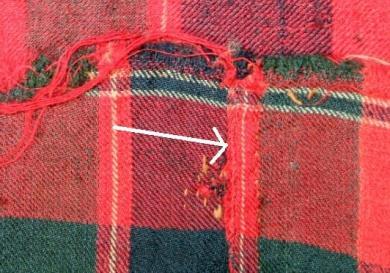 Fig 6. Probable join of the original plaid. The Author The Correct Setting Although the sett is large, it is a fairly simple pattern.