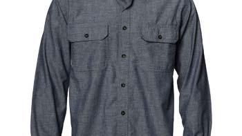 Men s Chambray Work Shirt Insect Repellent Comfortable Durable Soft Fabric Finish 100% cotton, long sleeve, 6 oz.