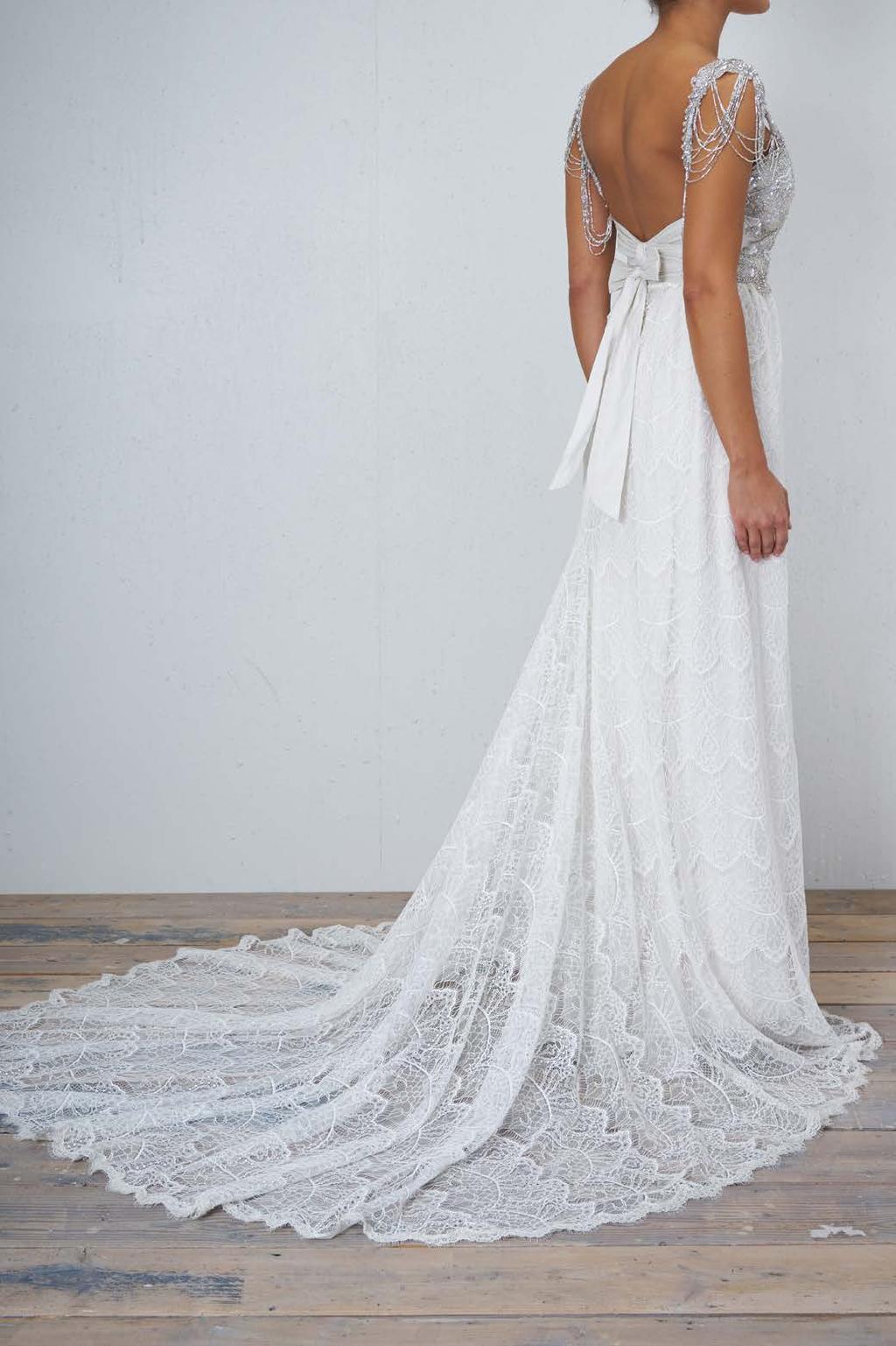 Paired beautifully with either a lace or embellished bodice, the relaxed elegance