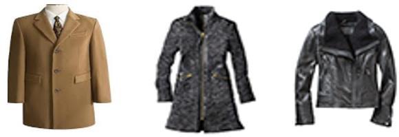 *Puffer Coats & Jackets *Jean Jackets *All Weather & Rain coats Dress