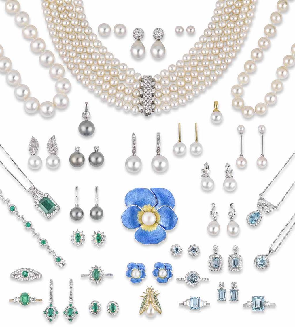 Nos 94 131 PEARLS & COLOURED GEMSTONES JEWELLERY SHOWN ACTUAL
