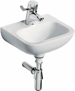 Handrinse Contour 21 37 handrinse Short projection wall mounted handrinse washbasin. Suitable for public areas and special care applications.