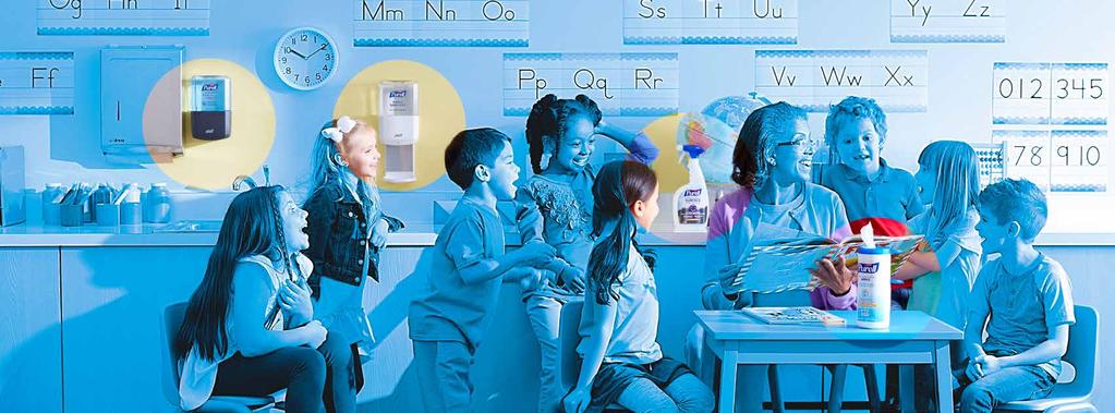 The PURELL SOLUTIONTM A School-Wide Approach Helps Keep Kids in the Classroom PURELL Brand HEALTHY SOAP PURELL R Hand Sanitizer PURELL R Surface Disinfectant PURELL R Hand Sanitizing Wipes PURELL