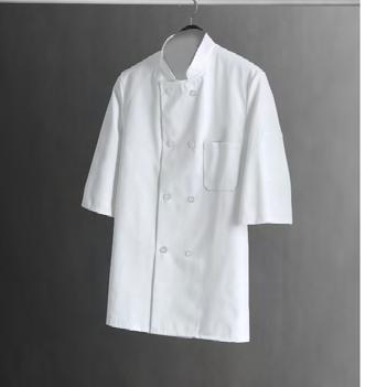 Black/White Check Short-Sleeve Chef Coat Unisex Sizes S-XL, 2XL-4XL 100424 (921)