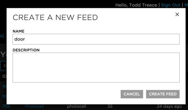 Now you can start pushing data into the feeds,
