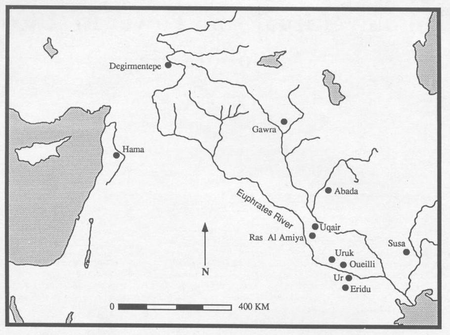 History of research: Chronology Oates chronology (1960): based on southern Mesopotamia (Eridu) Ubaid 1: Eridu Ubaid 2: Hajji Mohammad Ubaid 3: Early Ubaid Ubaid 4: Late Ubaid Chronology subsequently