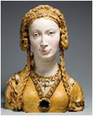 Reliquary bust of an unknown femaile saint, probably a companion of St. Ursula, inv. Met 59.
