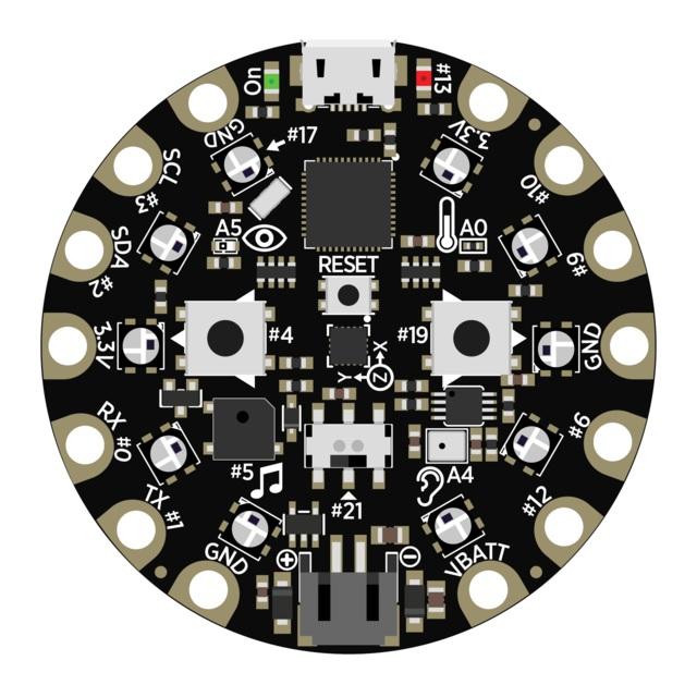 Prep the Circuit Playground Using the Circuit Playground to make lights and sounds when shaken is pretty straightforward.