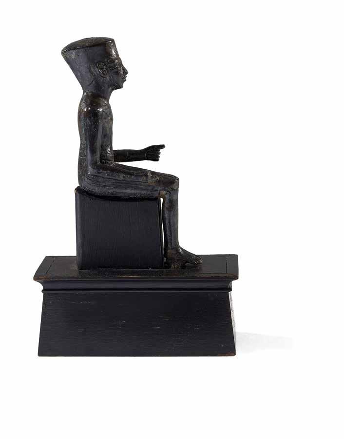 Seated statue of Amun Bronze Egypt