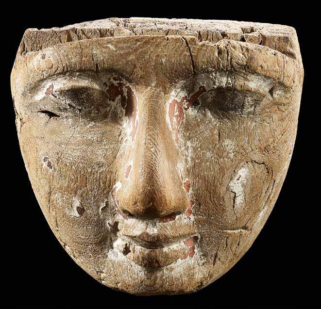 28 Sarcophagus mask Wood Egypt Late Dynastic Period, c.