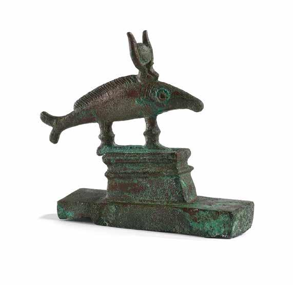 prior to 1990s Statuette of the Apis bull Bronze with fine engraving Egypt Late