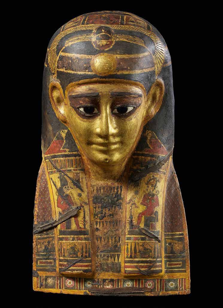43 Funerary mask Gilded cartonnage with