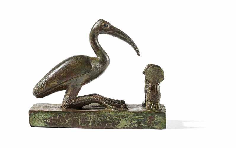 44 Statue of god Thoth Bronze with
