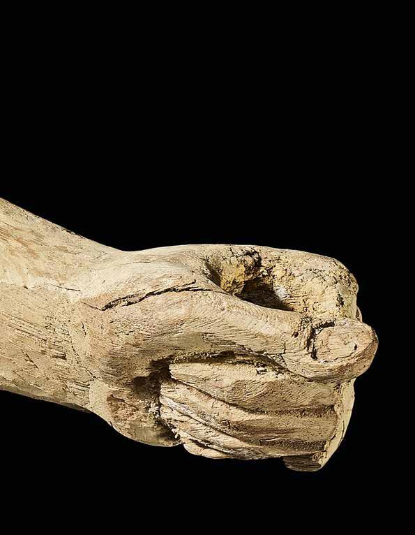 Arm of a large statue Wood Egypt