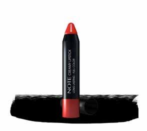 LIPSTICK CREAMY LIPSTICK Helps to rehydrate lips, and available in 8 colors Creamy texture provides intense color with single application Colors lips intensely, hydrating formulation gives slight