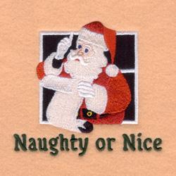 Santa's Naughty or Nice List CD110907TC Stitches:22243 3.64" H X 3.