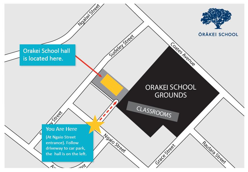 ORAKEI SCHOOL HALL LOCATION FOR