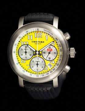 9 10 9 A Titanium Mille Miglia Giallo Chronograph Wristwatch, Chopard, number 92 in a limited edition of 500, 40.