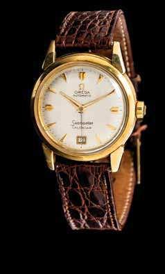 41 A Vintage 14 Karat Yellow Gold Automatic Wristwatch, Omega, 33.