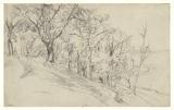 gm_14449001.tif Creator(s): Théodore Rousseau (, 1812-1867) Title/Date: Forest in Boisrémond (recto); Cottage in a Forest (verso), 1842 2002.