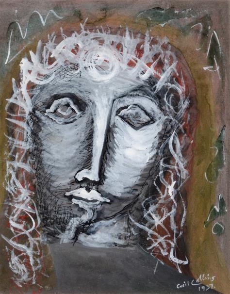 (BRITISH, 1908-1989) Christ Crowned with Thorns, gouache, signed and dated '1937' lower right, 35cm 