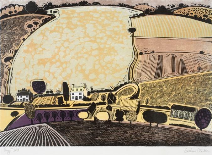 1941) 'Big Field', colour print, by the Curwen Press, printed signature, 55cm x 75cm.