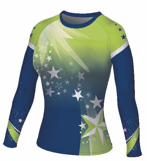 Aces Digital Print long Sleeve Skin Top Digital printed skin top round neck in a lycra fabric Tight to body fit in a breathable soft handle feel.