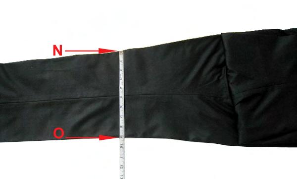 Measure the distance from the top of the waist band to the bottom of the hem. OUTSEAM 8. HALF KNEE 1. Button up the pants. 2.