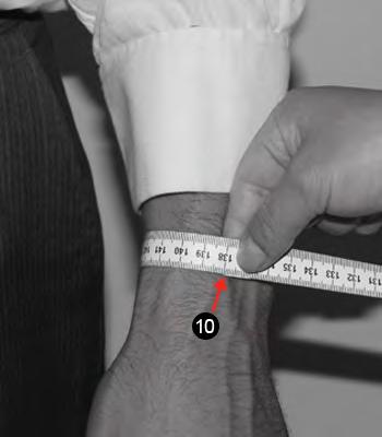 WRIST Measure around your wrist bone leaving one finger of space to take