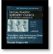 IN PRINCIPLES & TECHNIQUES USED TO CREATE A NATURAL HAIRLINE SURGICAL HAIR RESTORATION Ronald Shapiro Md, Facial Plastic Surgery Clinics of North America, 2004, Volume 12, Number 2 :201-218 1
