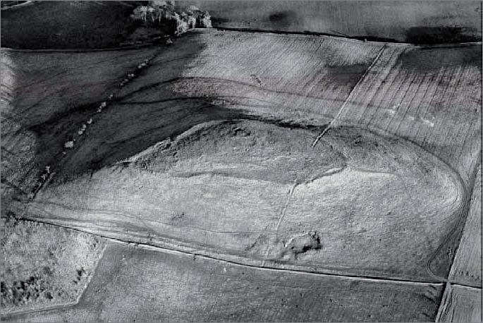 RCAHMS Fig 40. Fort and settlement, Morebattle Hill, Scottish Borders: photographed during the Kale Water survey.