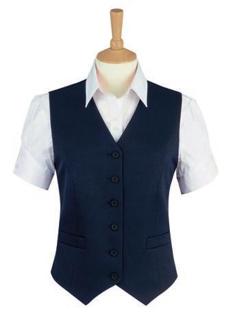 pocket, centre vent. OMEGA Waistcoat (Navy) 6 button front, 2 welt pockets, cloth backed, longer back with adjuster.